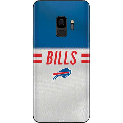 NFL Buffalo Bills White Striped Galaxy S9 Skin