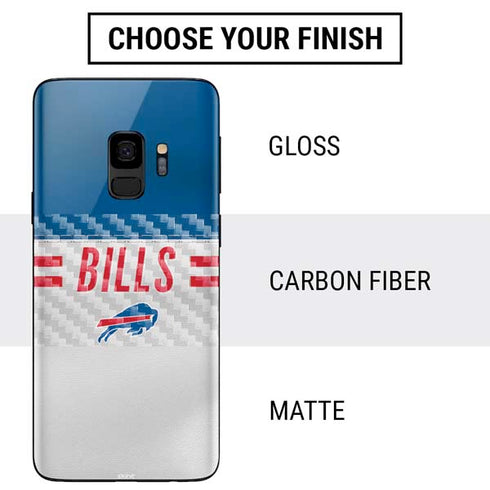 NFL Buffalo Bills White Striped Galaxy S9 Skin