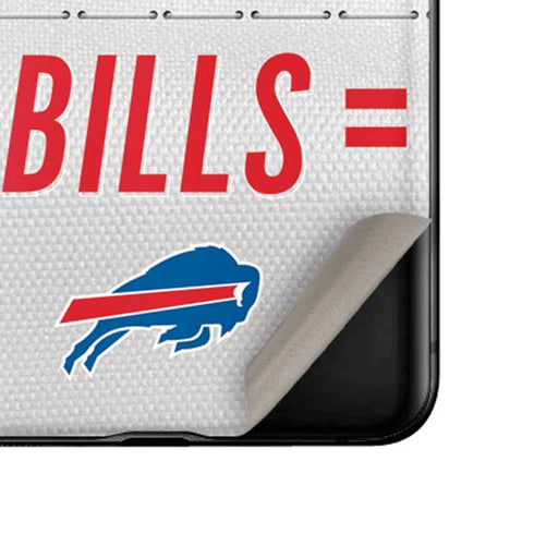 NFL Buffalo Bills White Striped Galaxy Z Flip Skin