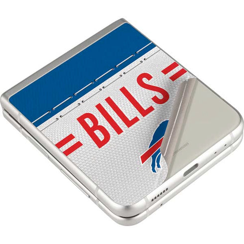 NFL Buffalo Bills White Striped Galaxy Z Flip3 5G Skin