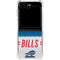 NFL Buffalo Bills White Striped Galaxy Z Flip5 5G Clear Case