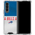 NFL Buffalo Bills White Striped Galaxy Z Fold4 5G Clear Case