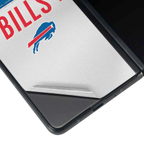 NFL Buffalo Bills White Striped Galaxy Z Fold4 5G Skin