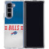 NFL Buffalo Bills White Striped Galaxy Z Fold5 5G Clear Case