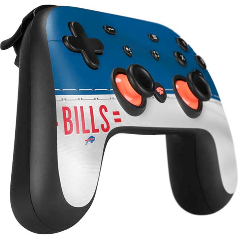NFL Buffalo Bills White Striped Google Stadia Controller Skin