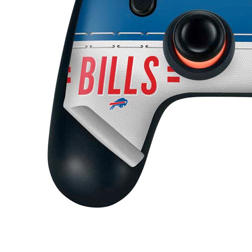 NFL Buffalo Bills White Striped Google Stadia Controller Skin