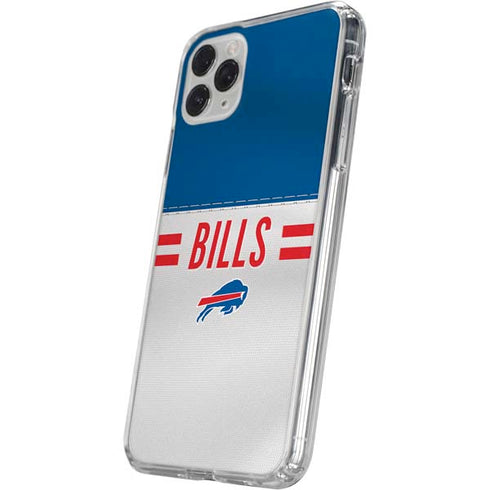 NFL Buffalo Bills White Striped iPhone 11 Pro Clear Case