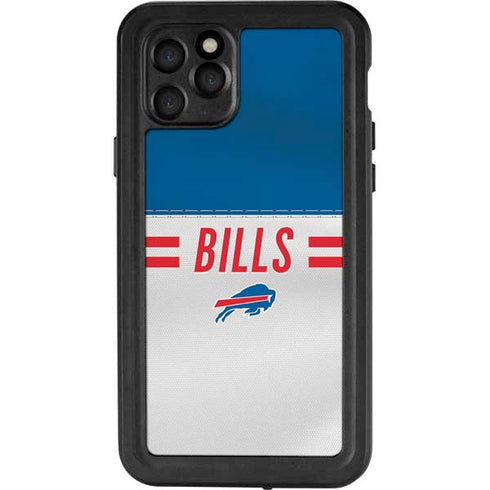 NFL Buffalo Bills White Striped iPhone 11 Pro Waterproof Case