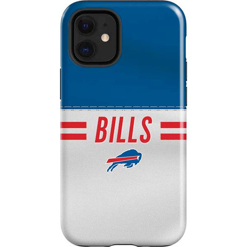 NFL Buffalo Bills White Striped iPhone 12 Mini Impact Case