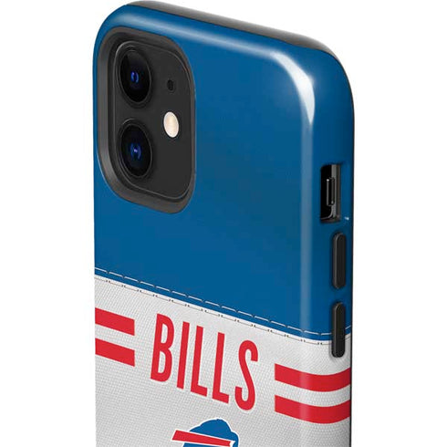 NFL Buffalo Bills White Striped iPhone 12 Mini Impact Case