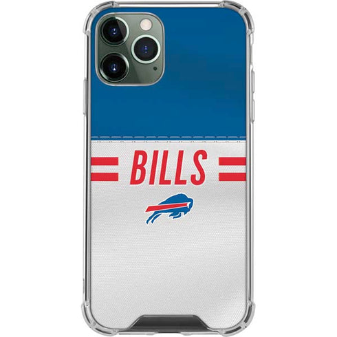 NFL Buffalo Bills White Striped iPhone 12 Pro Clear Case