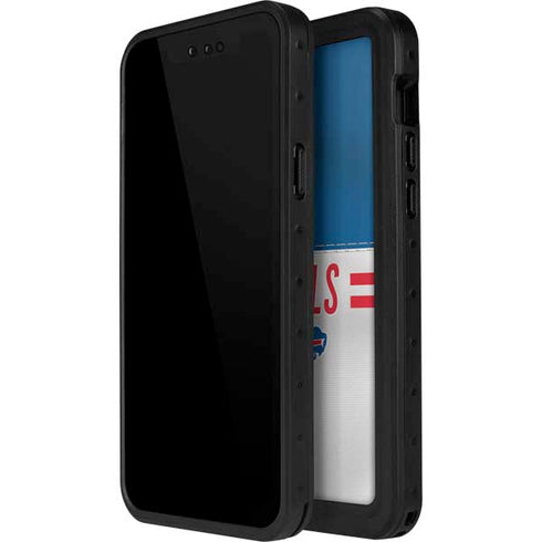 NFL Buffalo Bills White Striped iPhone 12 Pro Waterproof Case