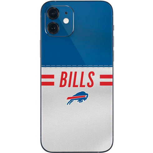 NFL Buffalo Bills White Striped iPhone 12 Skin