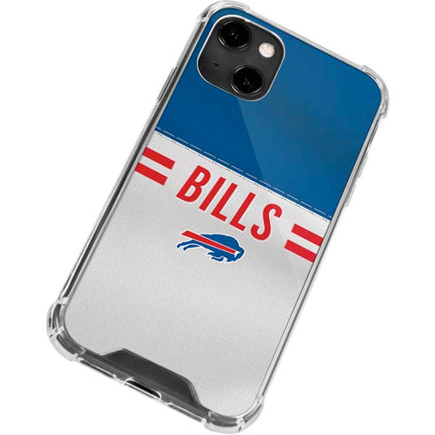 NFL Buffalo Bills White Striped iPhone 13 Clear Case