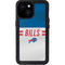 NFL Buffalo Bills White Striped iPhone 13 Mini Waterproof Case