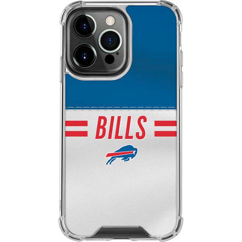 NFL Buffalo Bills White Striped iPhone 13 Pro Clear Case