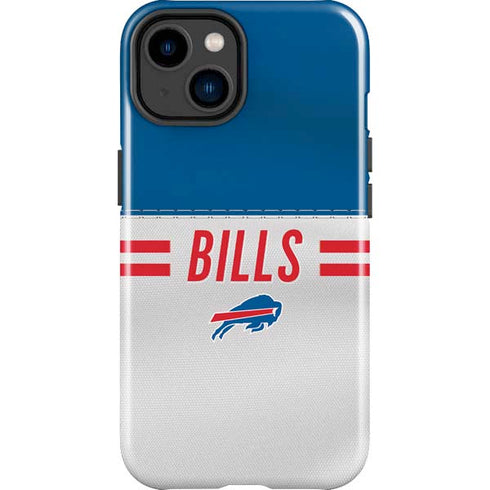 NFL Buffalo Bills White Striped iPhone 14 Plus Impact Case