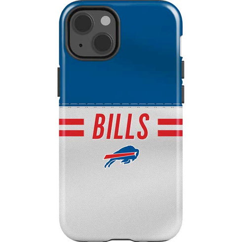 NFL Buffalo Bills White Striped iPhone 15 Impact Case