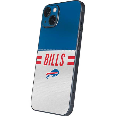 NFL Buffalo Bills White Striped iPhone 14 Plus Skin