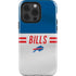 NFL Buffalo Bills White Striped iPhone 15 Pro Impact Case