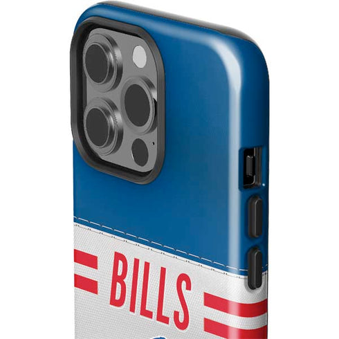 NFL Buffalo Bills White Striped iPhone 15 Pro Impact Case