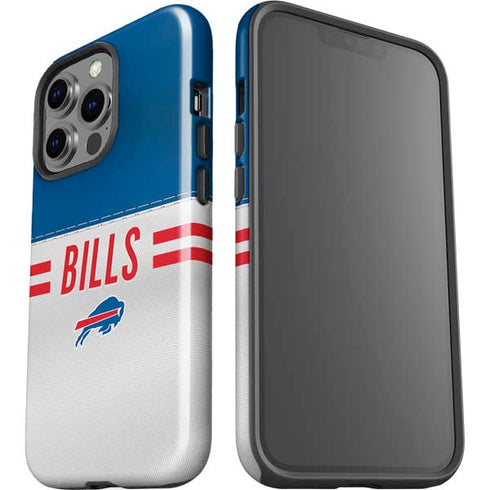 NFL Buffalo Bills White Striped iPhone 15 Pro Impact Case
