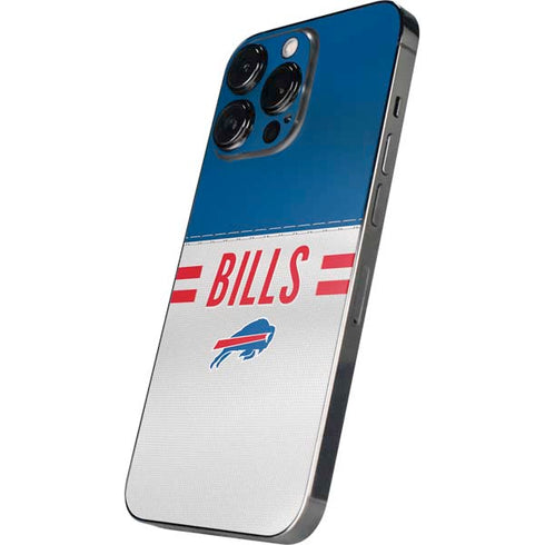 NFL Buffalo Bills White Striped iPhone 14 Pro Skin