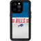 NFL Buffalo Bills White Striped iPhone 14 Pro Waterproof Case