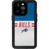 NFL Buffalo Bills White Striped iPhone 14 Pro Waterproof Case