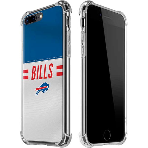 NFL Buffalo Bills White Striped iPhone 7/8 Plus Clear Case
