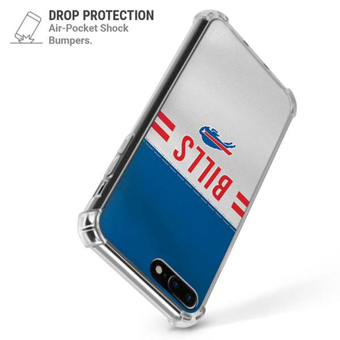 NFL Buffalo Bills White Striped iPhone 7/8 Plus Clear Case