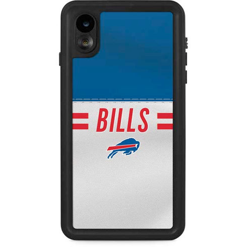 NFL Buffalo Bills White Striped iPhone XR Waterproof Case