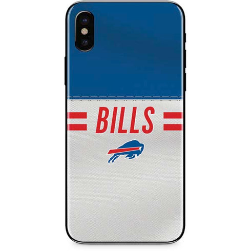 NFL Buffalo Bills White Striped iPhone XS Skin