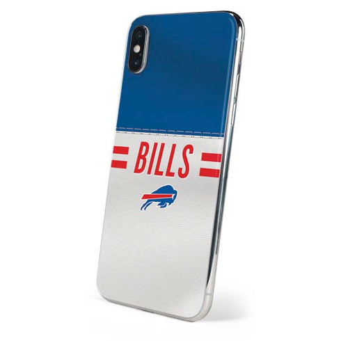 NFL Buffalo Bills White Striped iPhone XS Skin