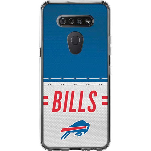 NFL Buffalo Bills White Striped LG K51/Q51 Clear Case