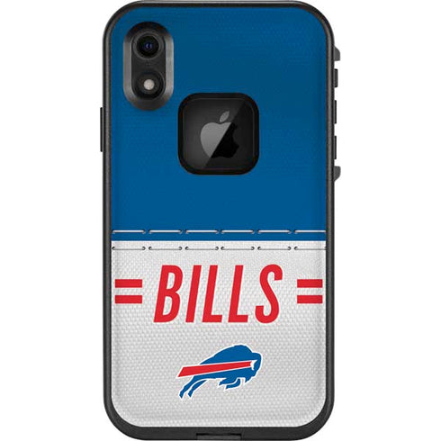 NFL Buffalo Bills White Striped LifeProof Fre iPhone Skin