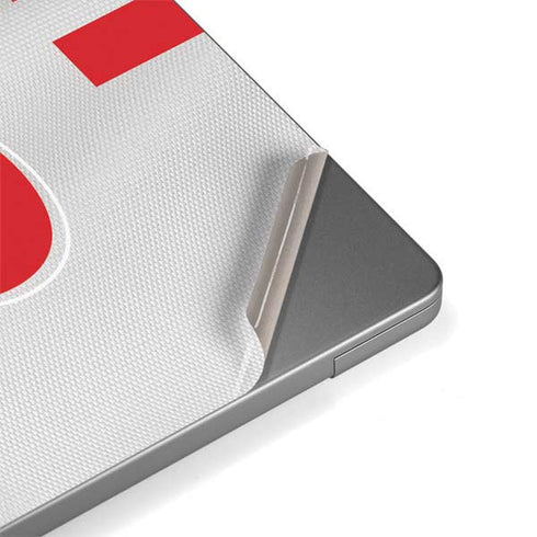 NFL Buffalo Bills White Striped MacBook Pro 14in (2021-24) Skin