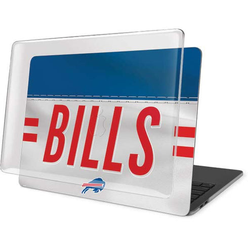 NFL Buffalo Bills White Striped MacBook Pro 15in (2016-19) Case plus Skin