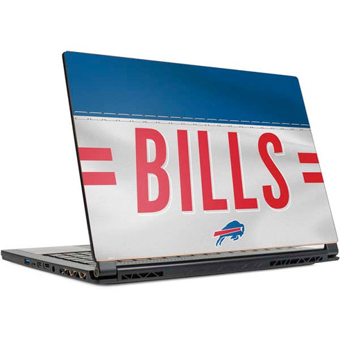 NFL Buffalo Bills White Striped MSI GS65 Stealth Laptop Skin