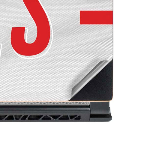NFL Buffalo Bills White Striped MSI GS65 Stealth Laptop Skin