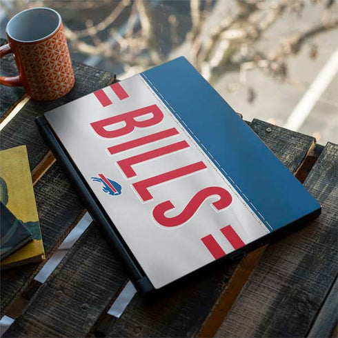 NFL Buffalo Bills White Striped MSI GS65 Stealth Laptop Skin