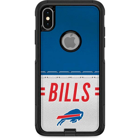 NFL Buffalo Bills White Striped Otterbox Commuter iPhone Skin