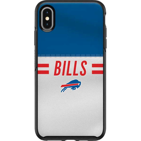 NFL Buffalo Bills White Striped Otterbox Symmetry iPhone Skin