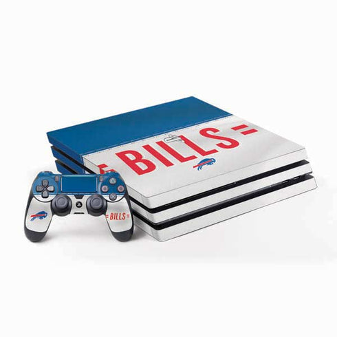 NFL Buffalo Bills White Striped PS4 Pro Bundle Skin
