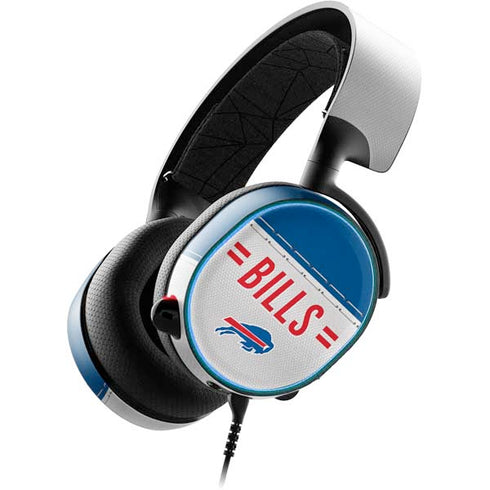 NFL Buffalo Bills White Striped SteelSeries Arctis 3 Skin
