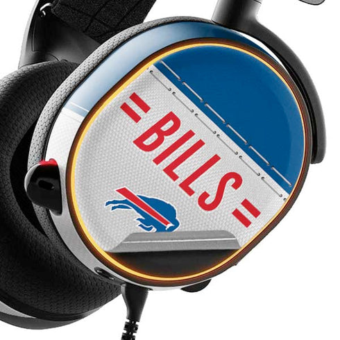 NFL Buffalo Bills White Striped SteelSeries Arctis 3 Skin