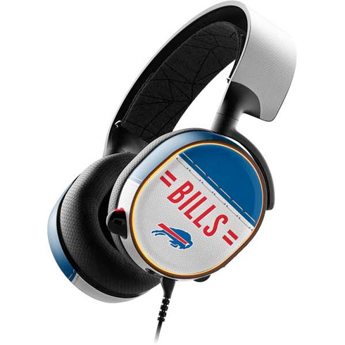 NFL Buffalo Bills White Striped SteelSeries Arctis 5 Skin