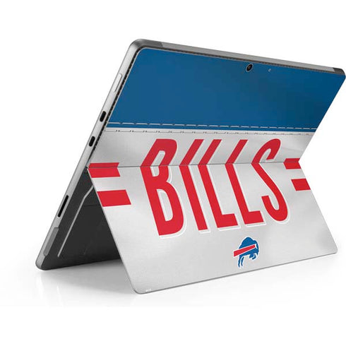 NFL Buffalo Bills White Striped Surface Pro 8 Skin