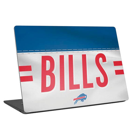 NFL Buffalo Bills White Striped Universal Laptop 16in (13 x 9.4in) Skin