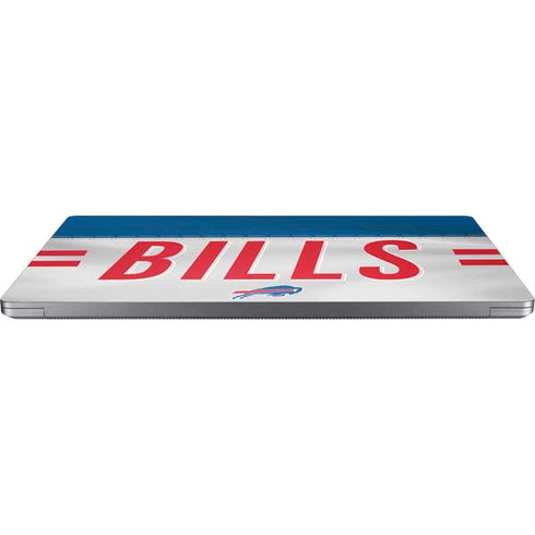 NFL Buffalo Bills White Striped Universal Laptop 16in (13 x 9.4in) Skin